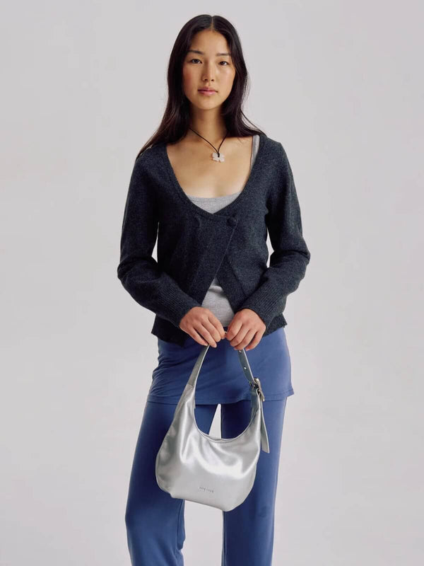 Perlu Everyday Croissant Bag - Silver