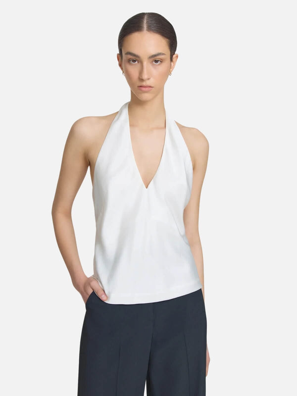 Perlu Evian Halter Top - Ivory