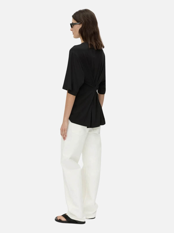 Perlu Felton Draped Back Tee - Black