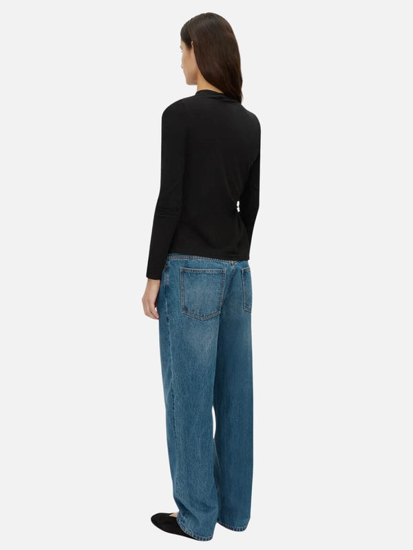 Perlu Felton Knot Long Sleeve Tee - Black