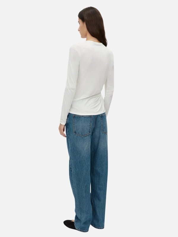 Perlu Felton Knot Long Sleeve Tee - Soft White