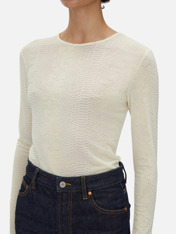 Perlu Figue Long Sleeve Top - Ivory