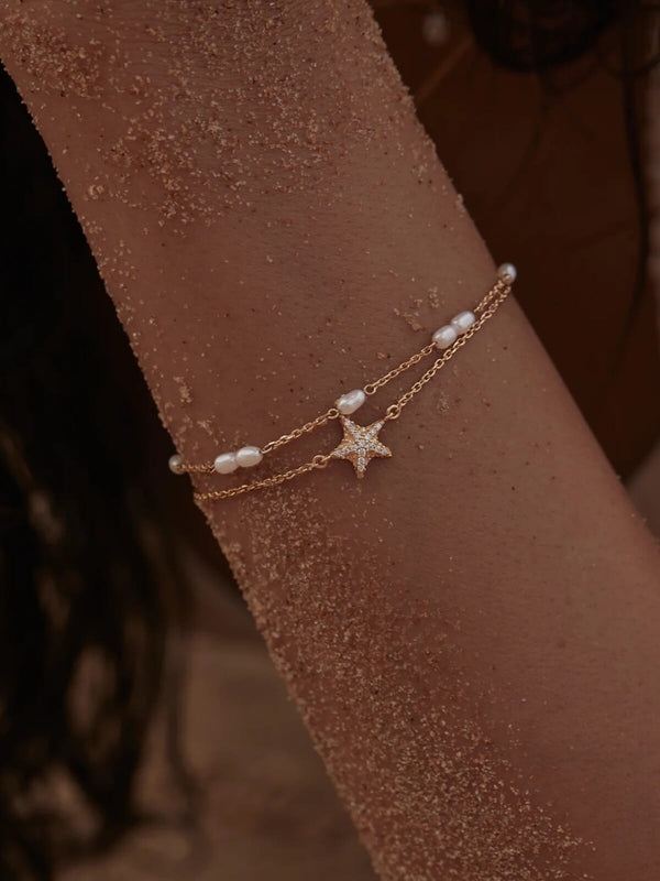 Perlu Gold Serene Dreams Pearl Bracelet