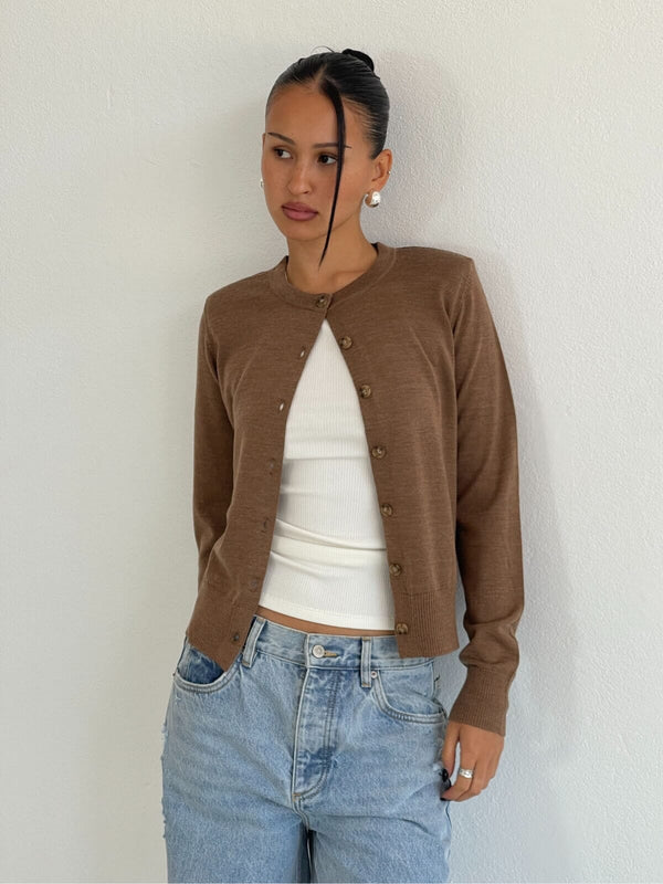 Perlu Graduate Cardigan - Toasted Paprika