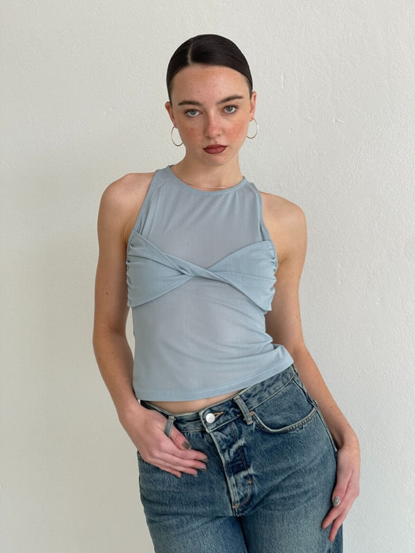 Perlu Halsey Mesh Top - Blue