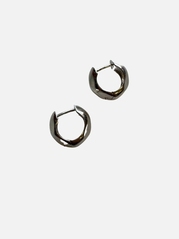 perlu Hammered Huggies: Solid Sterling Silver