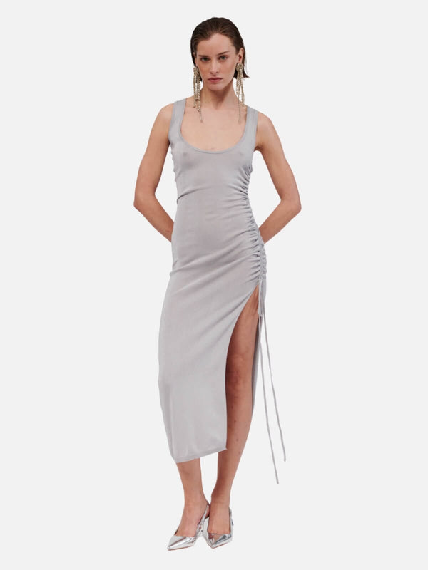 perlu Ibiza V Neck Maxi Dress - Silver