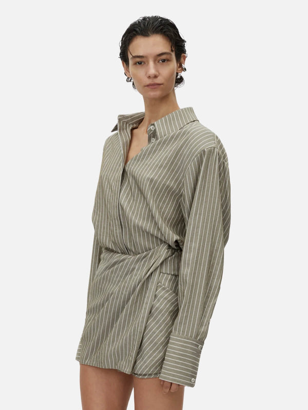 Perlu Illias Shirt - Ash Stripe