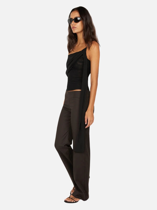 Perlu Ingrid Pant - Choc Pinstripe