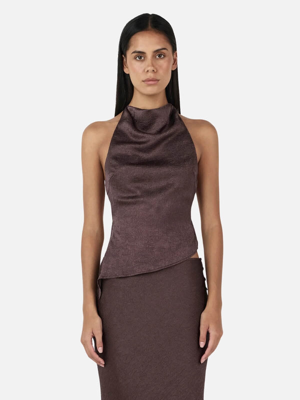 perlu Iris Halter Top - Mulberry