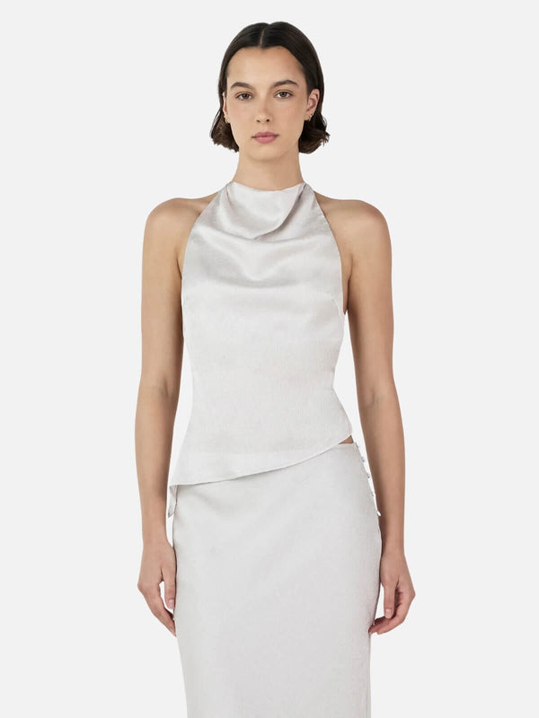 perlu Iris Halter Top - Silver
