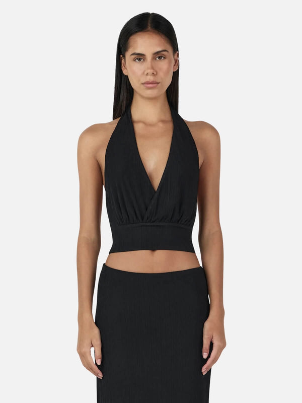 perlu Kiana Halter Top - Black