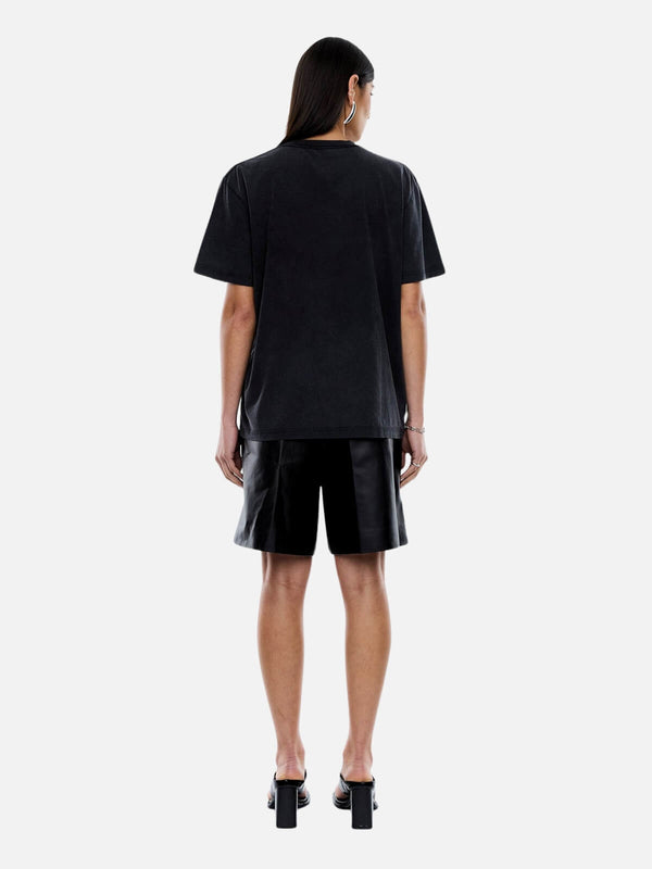 Perlu Leopard Collegiate Tee - Vintage Black