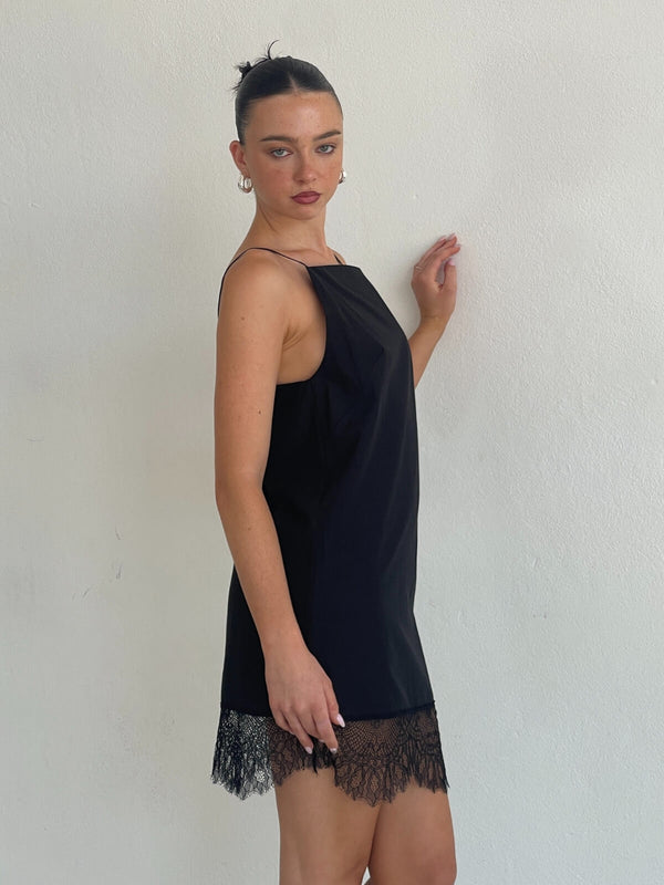 Perlu Lira Mini Dress - Black