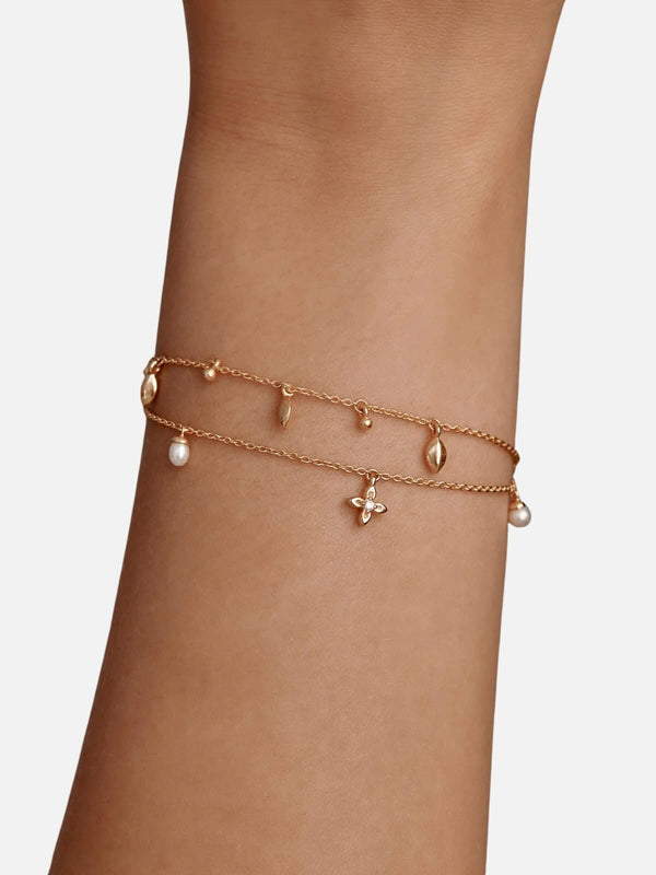 Perlu Live In Peace Bracelet - Gold