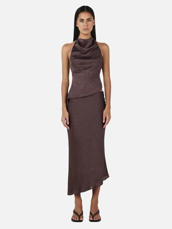 perlu Lucie Asym Skirt - Mulberry