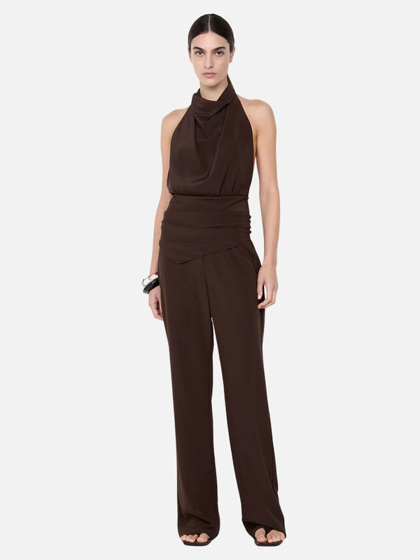 perlu Lucie Halter Top - Dark Chocolate