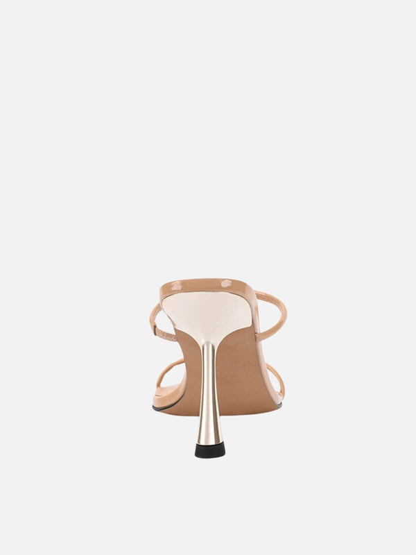 Perlu Marilyn Sandal - Beige Patent Leather