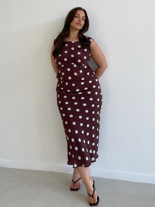 Perlu Marli Slip Skirt - Pinot Polka