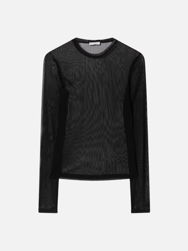 Perlu Mesh Long Sleeve Top - Black