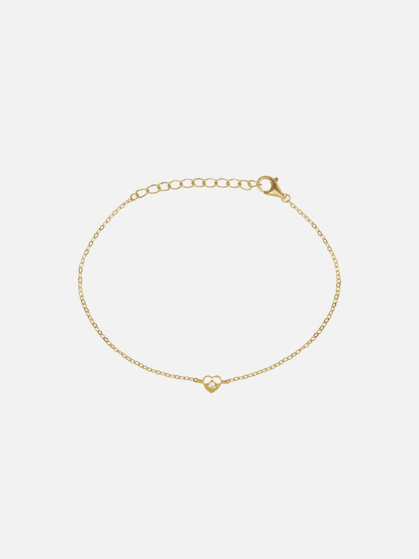 perlu Mini Heart Bracelet - Gold