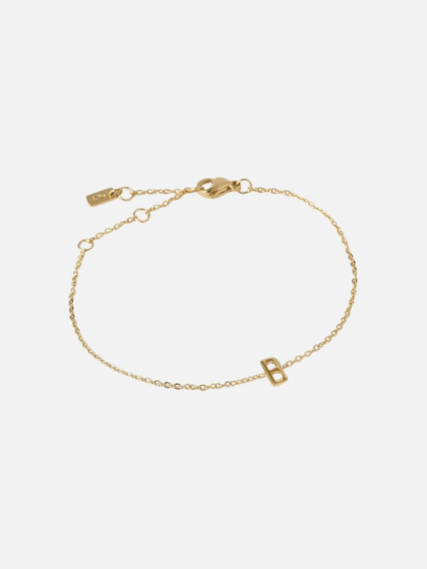 Perlu Mini Initial Bracelet - Gold