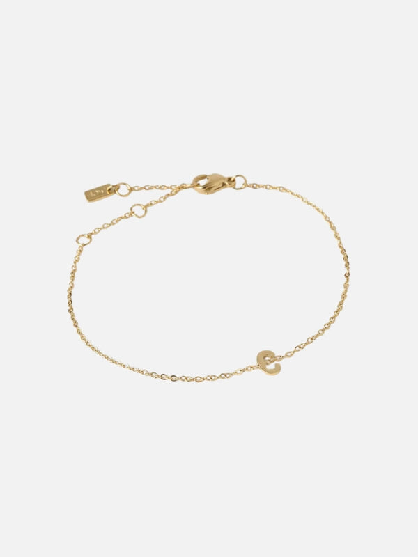 Perlu Mini Initial Bracelet - Gold