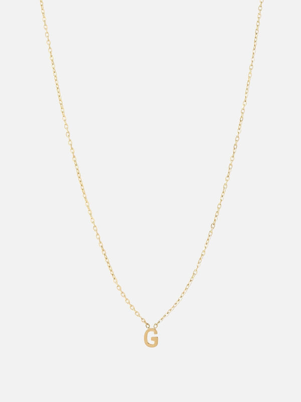 Perlu Mini Initial Necklace - Gold