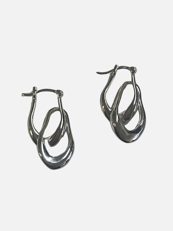 perlu Mini Organic Link Earrings: Sterling Silver