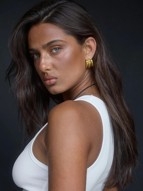 Perlu Monte Earrings - Gold