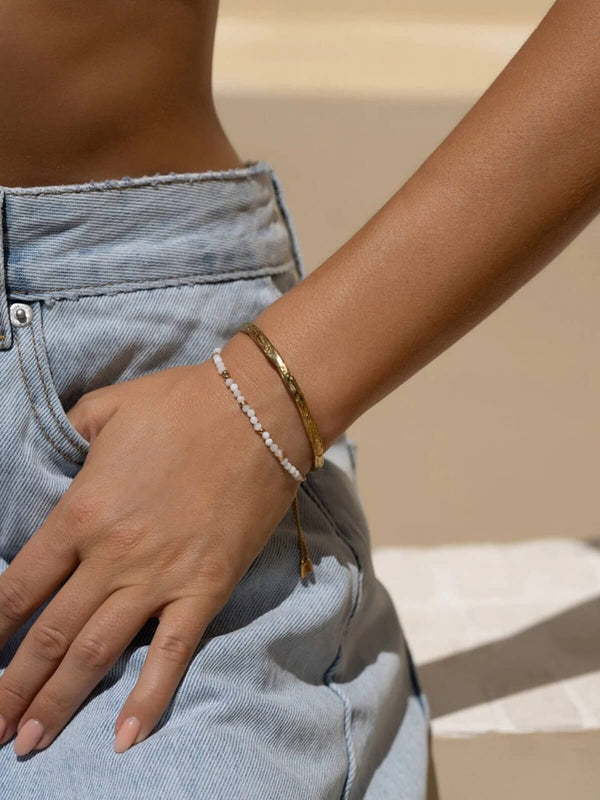 Perlu Myla Bracelet - Moonstone/Gold