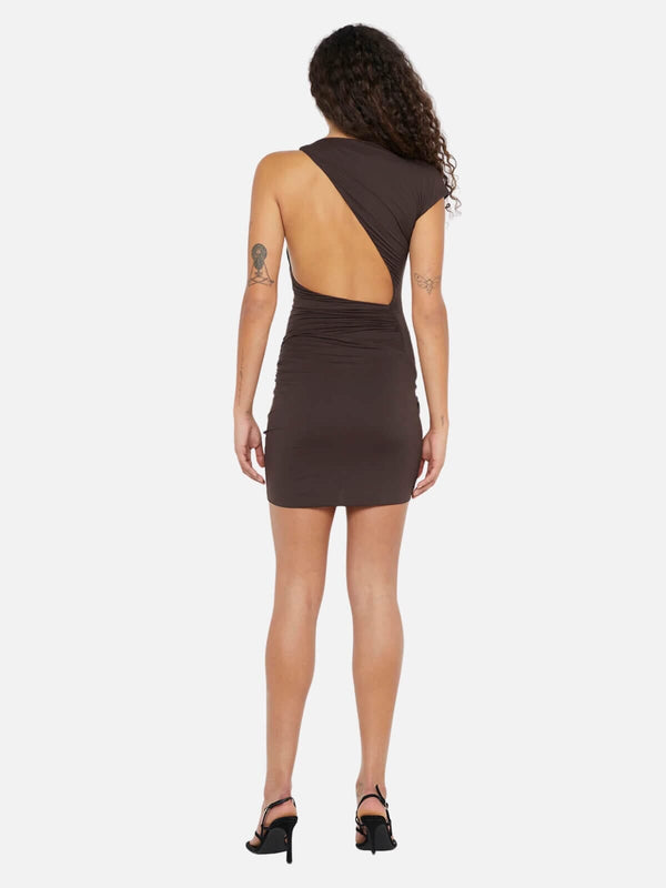 Perlu Nessie Mini Dress - Dark Chocolate