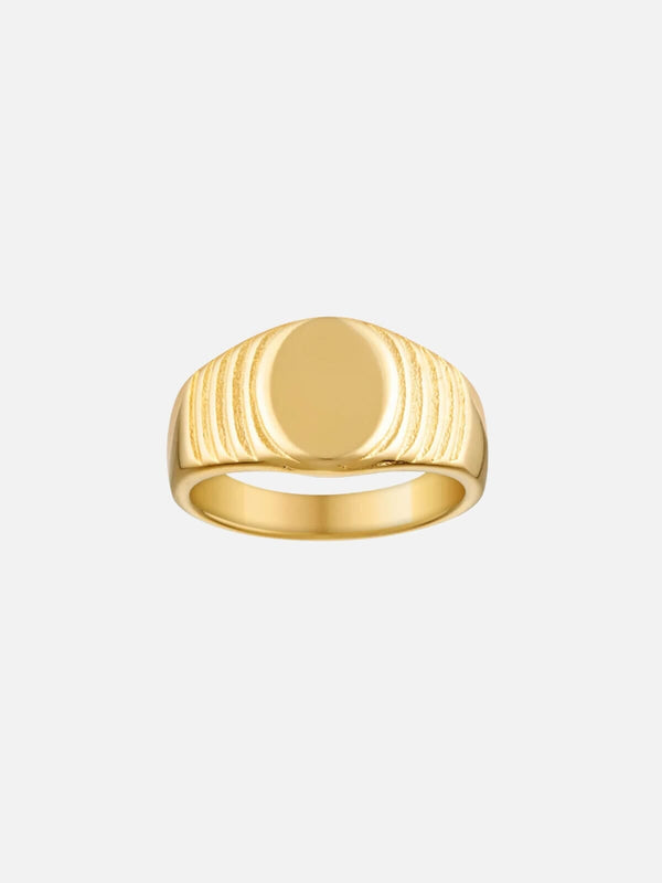 perlu Nonno Signet Pinky Ring - Gold