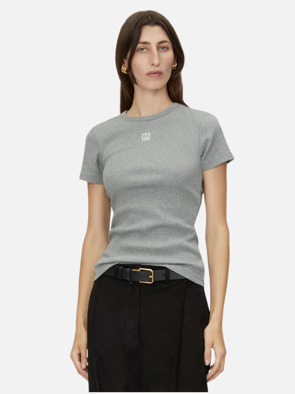 Perlu Nora Fitted Tee - Grey Marle