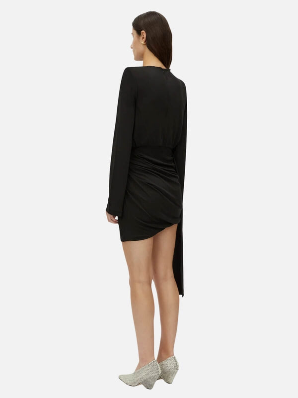 Perlu Paloma Long Sleeve Mini Dress - Black