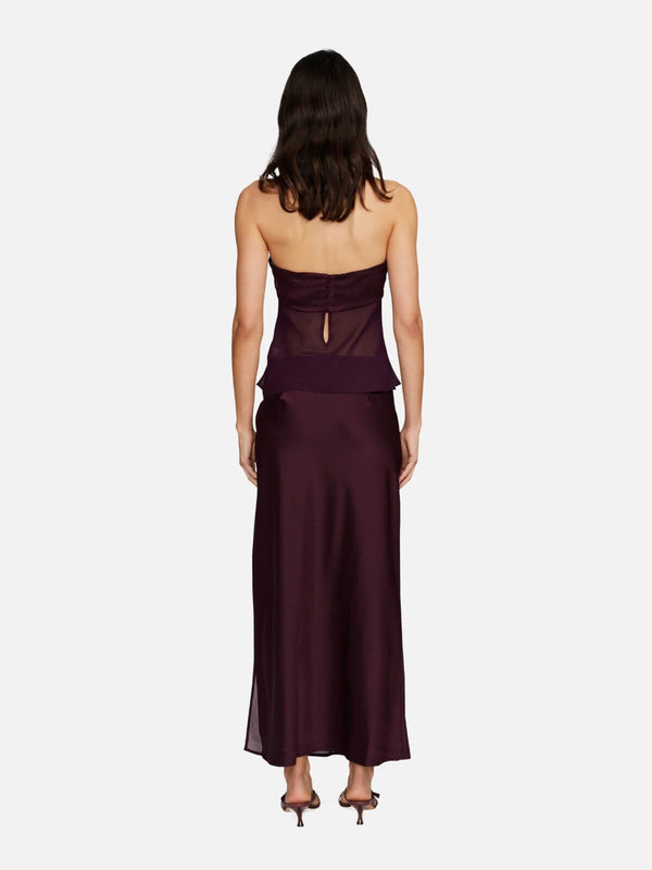 Perlu Patrice Strapless Top - Plum