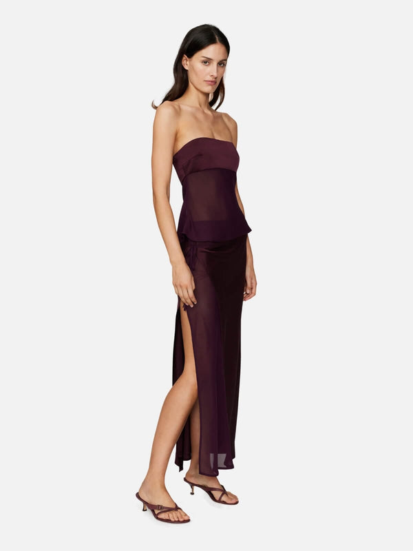 Perlu Patrice Strapless Top - Plum