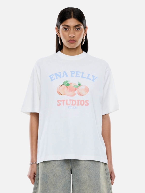 Perlu Peaches Tee - Vintage White