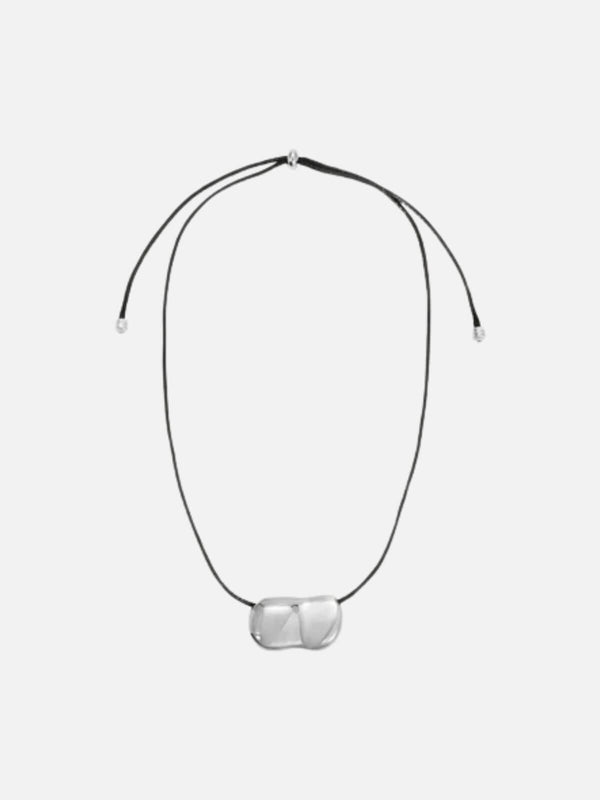 perlu Pebble Necklace - Silver/Black