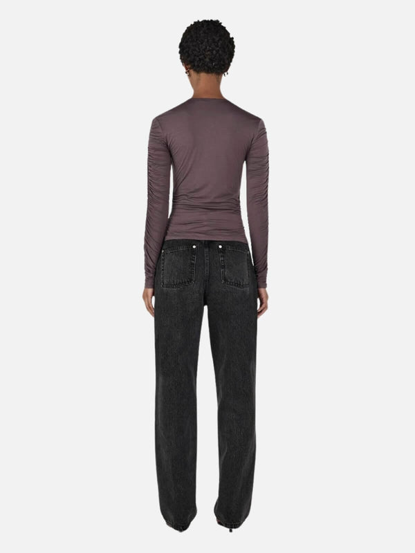 Perlu Pernille Ruched Top - Cognac