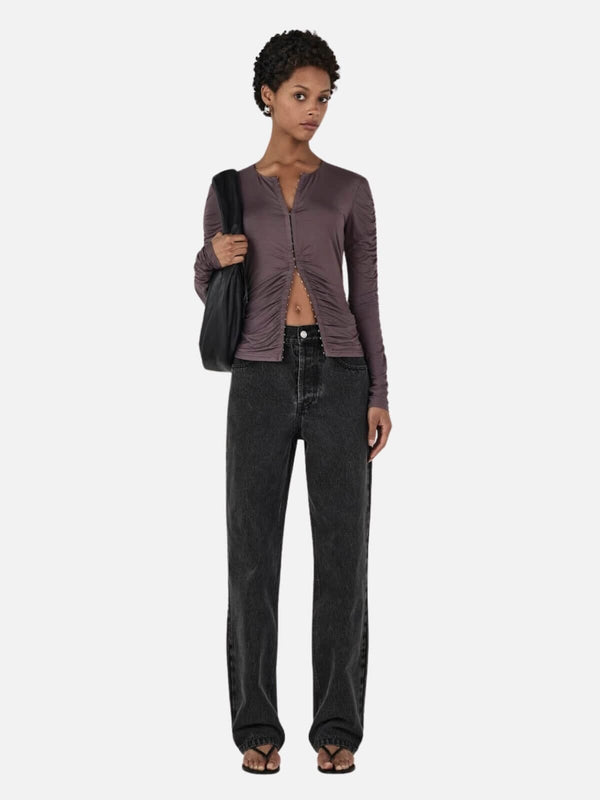 Perlu Pernille Ruched Top - Cognac