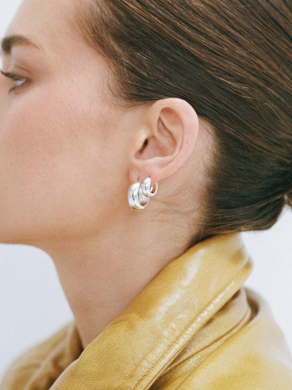 Perlu Petite Thick Huggies - White Gold 8mm