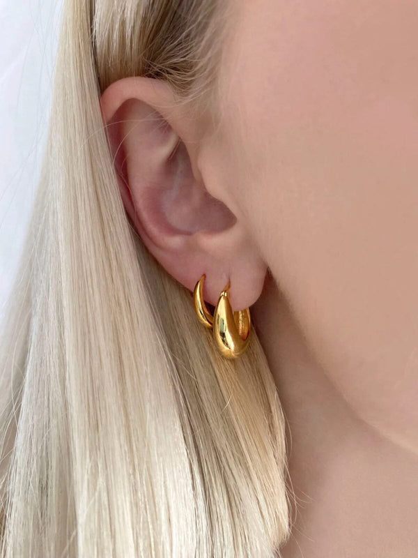 Perlu Positano Mini Hoops - Gold
