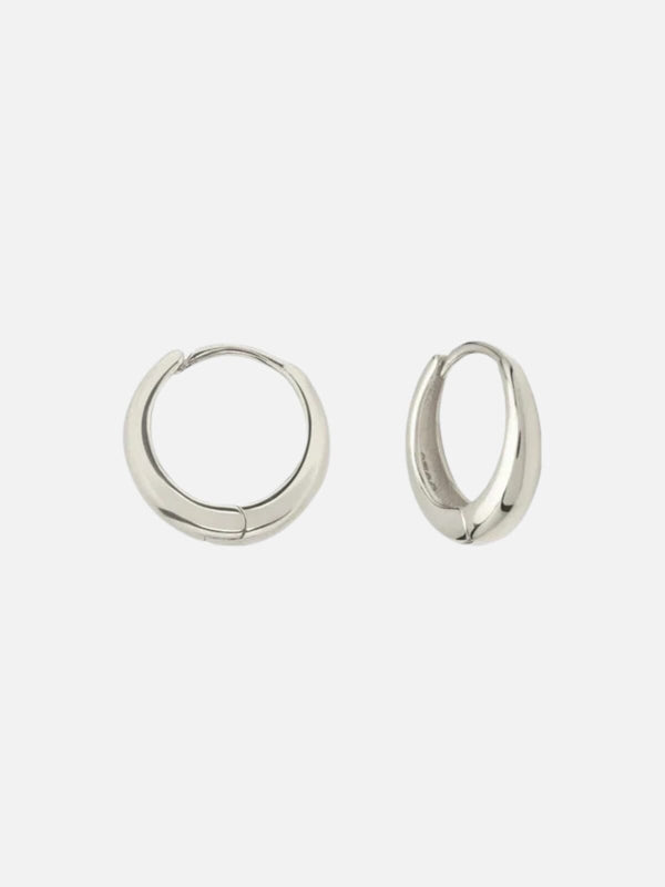 perlu Positano Mini Hoops - Silver