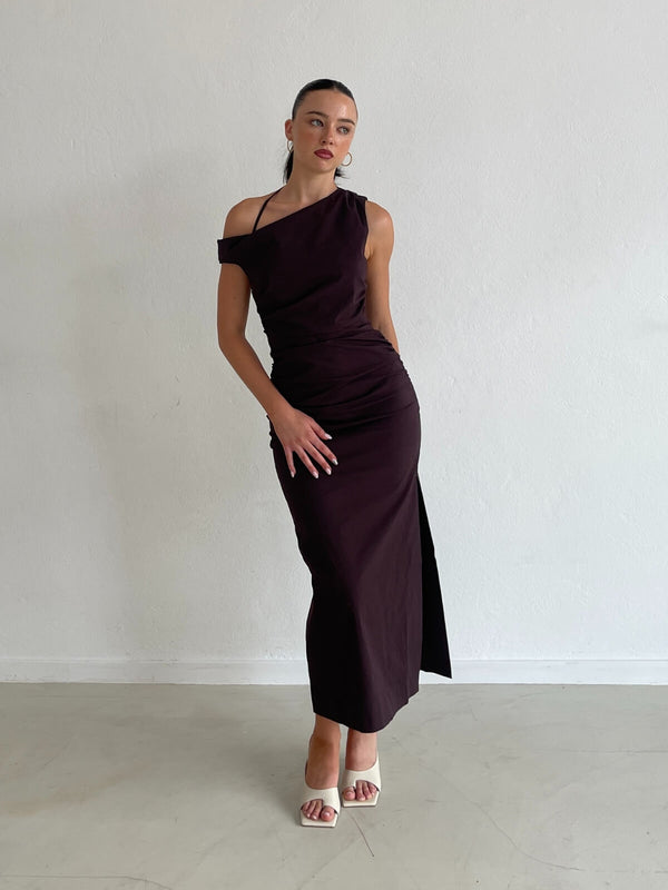 Perlu Raina Off Shoulder Dress - Sumac