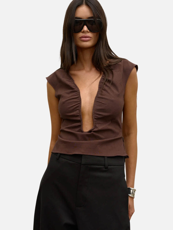 Perlu Rani Top - Chocolate