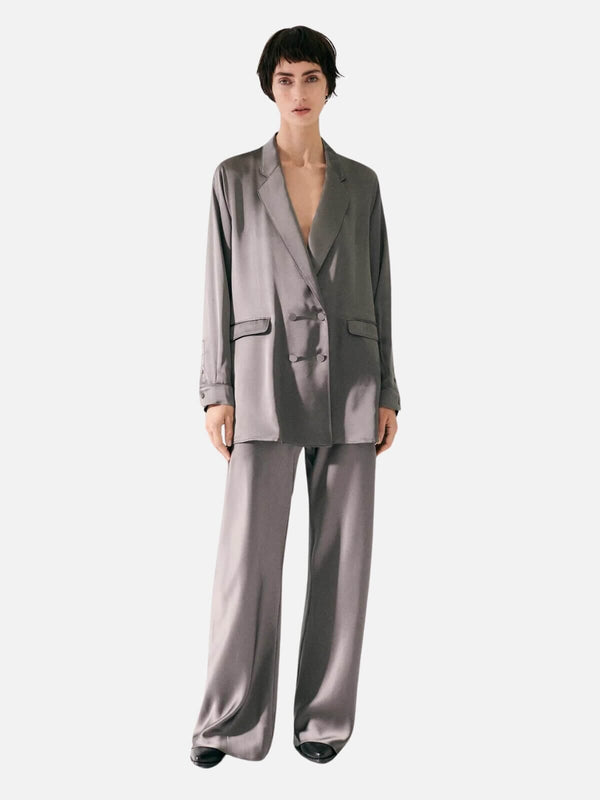 perlu Relaxed Blazer - Grey Pearl
