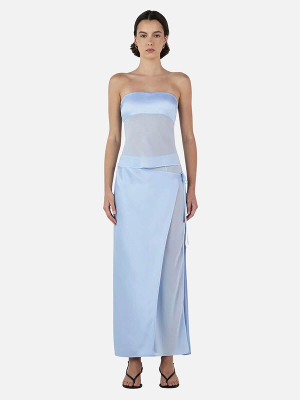 Perlu Ricky Midi Skirt - Baby Blue