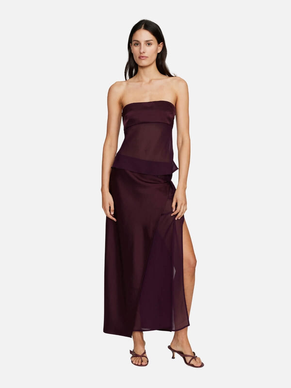 perlu Ricky Midi Skirt - Plum