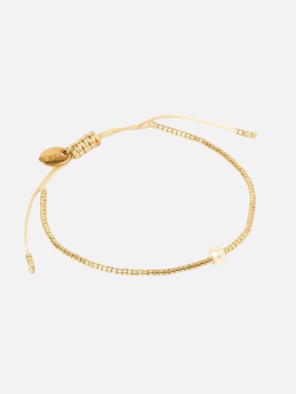 perlu River Bracelet - Gold/Pearl